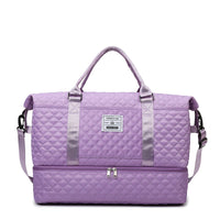 Large-Capacity Fitness Quilted Embroidered Yoga Bag