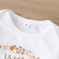 Clothes Cover Letters Baby Girls' Long-sleeved Trousers 3 Piece Set