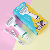 Pet Hair Dryer Dog Hair Blowing Artifact Hot Air Comb Dog Hair Pulling Integrated Hair Dryer Blowing Hair Comb Dog Supplies