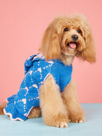 Small Dog Sweater Hoodies Dress Winter Knit Cute Clothing Heart Puppy Clothes