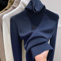 New Fallwinter High-neck Base Sweater With A Cozy Layered Look