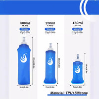 Sports Soft Water Bottle Silicone Mouthpiece Fitness Cycling Running