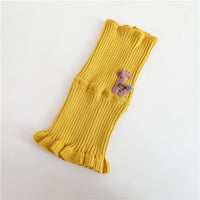 Pure Color Wool Knitted Cartoon Children's Scarf