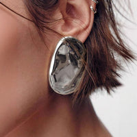 Dramatic Irregular Oval Earrings For Women