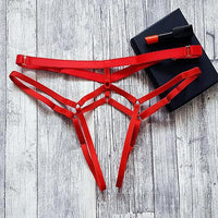 Women's Transparent Hip Lace-up Sexy Open Underwear