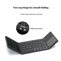 Mini Tri-fold Bluetooth Keyboard Portable Thin Touch