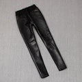 Stitching Stretch Pencil Women's Leather Pants