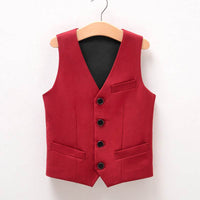 Children's Black Waistcoat Little Boy Performance And Show Clothing