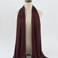 Solid Color Rayon Jersey Women's Scarf Mercerized Cotton Modal Kerchief