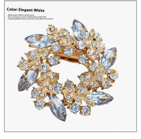 Korean Style Bauhinia Brooch Scarf Pin Dual-use Fashion Crystal Diamond Brooch