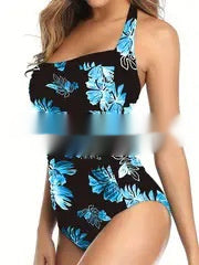 New European And American Women's One-piece Printed Swimsuit
