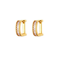 Exquisite Geometric Inlaid Zircon Earrings