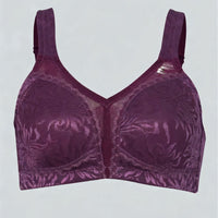 Embroidered Full-Cup Plus-Size Ultra-Thin Wireless Bra For Women