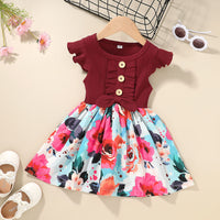Summer Girls One-piece Dress Printing Fashion New