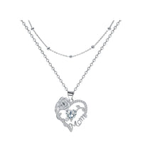 Elegant Heart-Shaped Double-Layer Necklace For Women
