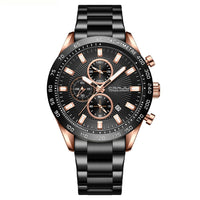 Mens Waterproof Steel-band Six-hand Watch