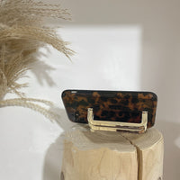 Japanese And Korean Amber Metal Square Button Silicone Phone Case