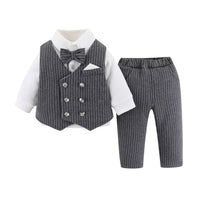 British Style New Flower Girl Boy Three-piece Suit