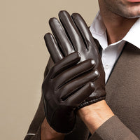 Genuine Sheep Skin Gloves Fleece Lined Padded Warm Keeping Short
