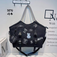 Casual Big Bag Waterproof Nylon Mesh Shoulder Bag