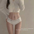 Comfortable Solid Color Sexy Panties Autumn Thread Letter Underwear