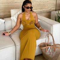 Neck-hanging 3D Flower Dress For Women