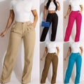 Women's High-waisted Straight-leg Loose-fit Versatile Casual Pants