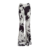 Cow Print Fashion High-waisted Casual Flared Pants