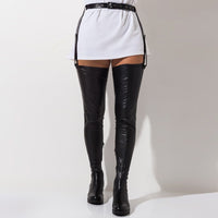 Womens Black Round-toe Over-the-knee Fashion Boots