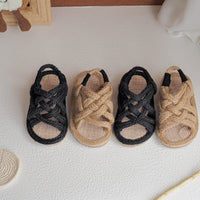 Sleeve Boys And Girls Bag With Hemp Rope Sandals