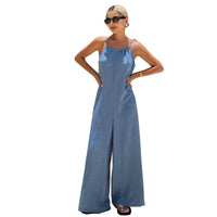 Womens Elegant Commuter Sleeveless Strap Jumpsuit