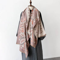 New Geometric All-match Temperament Double-sided Different Color Dual-use Scarf Baggy Coat