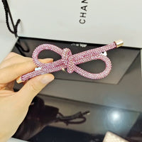 Rhinestone Bow Spring Clip Advanced Sense