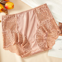 Lace Hollow Seamless Underwear Women's Antibacterial Breathable Cotton Crotch High Waist Hip Lift Briefs