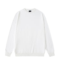 Men's Solid Color Pullover Sweatshirt Loose Round-neck Top Couple College Style Solid Color Clothes