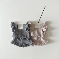 Simple Girl's Short-sleeved Suit With Fungus