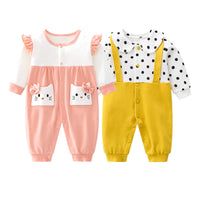 2 Pieces Of Newborn Baby Female Romper Jumpsuit
