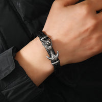Men's Best-Selling Personalized Lion Head Braided Bracelet