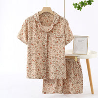 Women's Fashion Simple Short-sleeved Shorts Home Wear Set