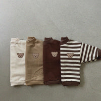 Baby Velvet Sweatshirt Baby Pullover Round Neck Warm Bottoming Shirt