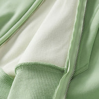 Fleece Cardigan Sweater Men's Simplicity Solid Color Loose-fitting Versatile Casual Hooded Coat
