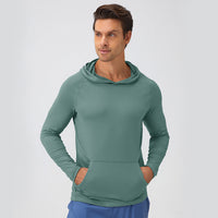 Mens AutumnWinter Moisture-Wicking  Quick-Drying Hooded Sweatshirt For Fitness And Sports