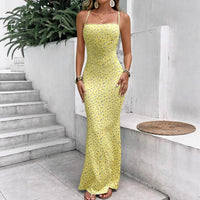 Printed Womens Backless Bodycon Dress