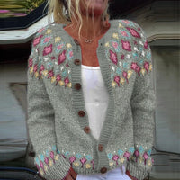 Cardigan Color-blocked Loose-fitting Fashionable Knitwear
