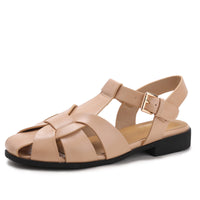 Baotou Woven Piggyback Strap Vintage Sandals New Style