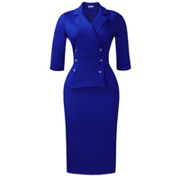 Women's Fashion Plus-Size Slim-Fit Suit Dress