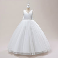 Leisure Versatile Wedding Dress Satin Mesh Girl