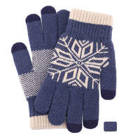 Winter Men's Warm Jacquard Padded Thickened Split Finger Knitted Wool