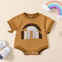 Children's Summer Waffle Arched Romper