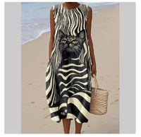 Women's Fashion Casual Printing Dress